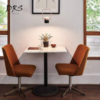 Suspension design en aluminium doré LED - Carré