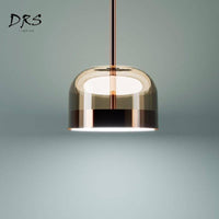 Suspension LED Design en Verre Chromé Unique