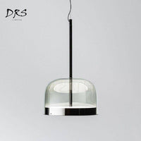 Suspension LED Design en Verre Chromé Unique