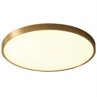 Plafonnier LED doré de forme ronde