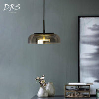 Suspension LED en verre Steel Glow