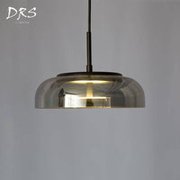 Suspension LED en verre Steel Glow