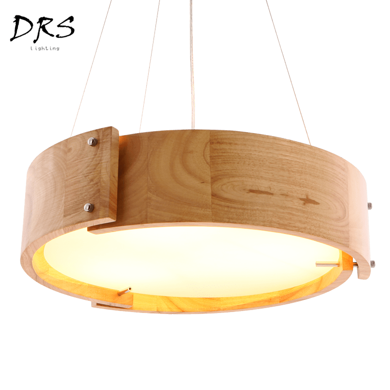 Lustre en bois arc de cercles élégant