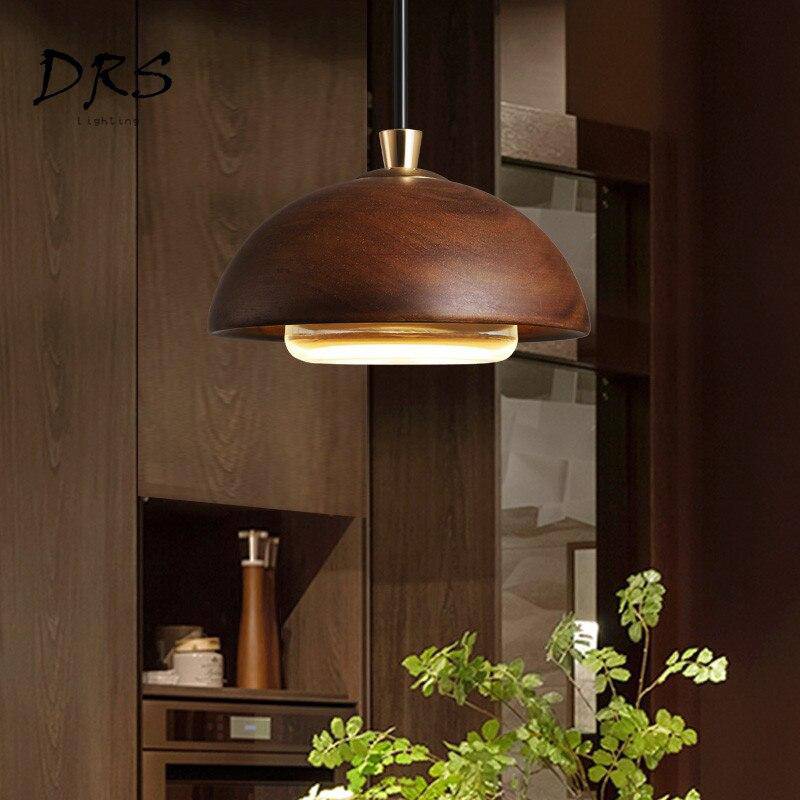 Suspension design en bois LED Boule