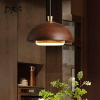 Suspension design en bois LED Boule