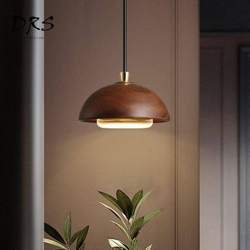 Suspension design en bois LED Boule