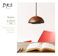 Suspension design en bois LED Boule