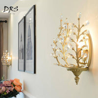 Applique murale en cristal floral