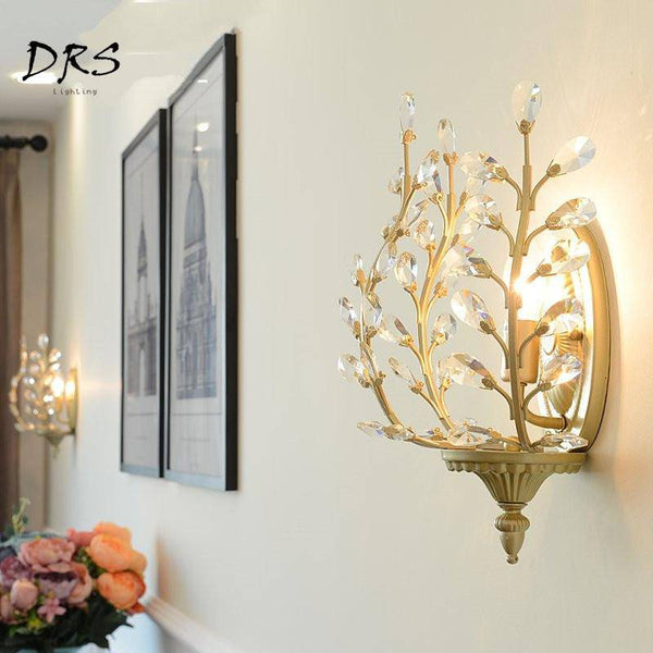 Applique murale en cristal floral