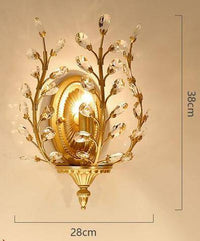 Applique murale en cristal floral