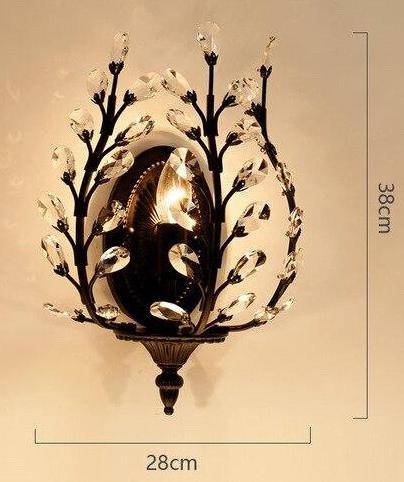 Applique murale en cristal floral