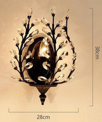 Applique murale en cristal floral