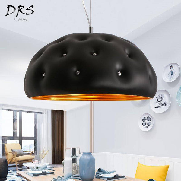 Lustre Deluxe en Faux Cuir et Cristaux