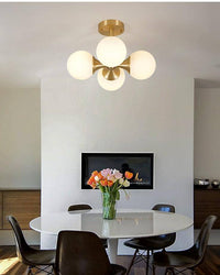 Plafonnier LED Gold Glass Boules