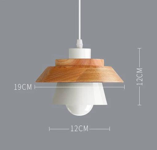 Suspension Nordik en métal coloré et bois