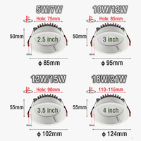 Projecteur encastré LED Spot anti-éblouissement avec intensité variable en aluminium | Marco Lucetti