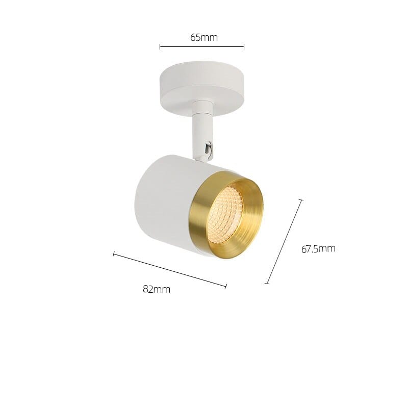 Projecteur LED ajustable - Hevea Spotlight | Marco Lucetti Blanc et doré / 7W / Chaude