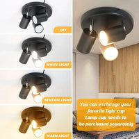 Projecteur LED de Surface avec 3 Lumières Rotatives - Décoration Moderne | Marco Lucetti