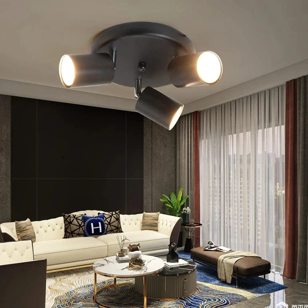 Projecteur LED de Surface avec 3 Lumières Rotatives - Décoration Moderne | Marco Lucetti