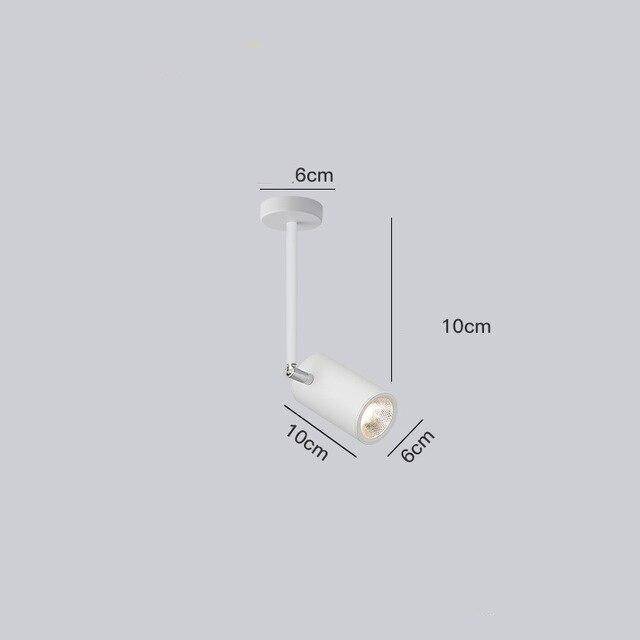 Projecteur LED Diano en aluminium brossé | Marco Lucetti Blanc / 10cm