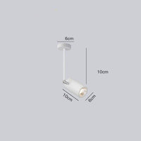 Projecteur LED Diano en aluminium brossé | Marco Lucetti Blanc / 10cm