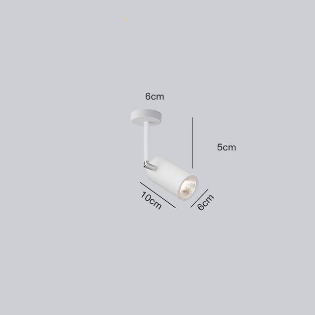 Projecteur LED Diano en aluminium brossé | Marco Lucetti Blanc / 5cm