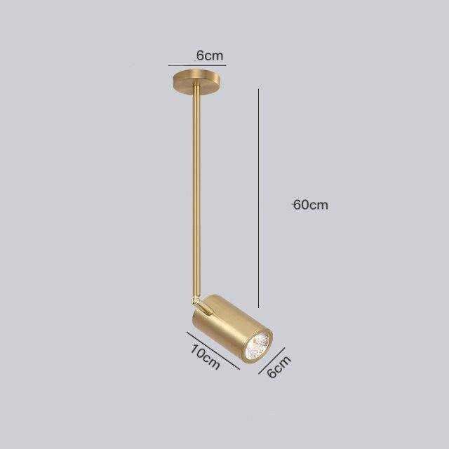 Projecteur LED Diano en aluminium brossé | Marco Lucetti Doré / 60cm