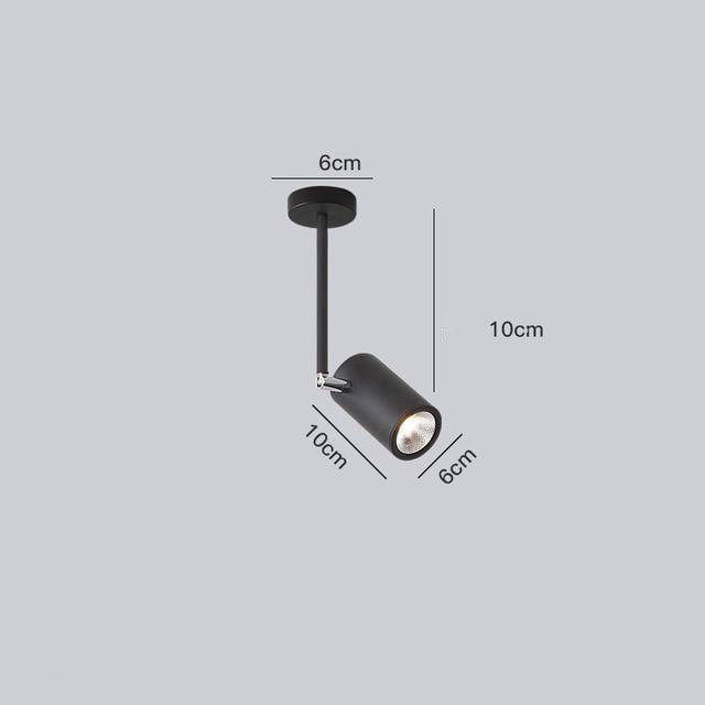 Projecteur LED Diano en aluminium brossé | Marco Lucetti Noir / 10cm