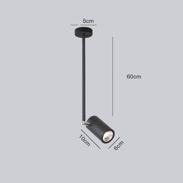 Projecteur LED Diano en aluminium brossé | Marco Lucetti Noir / 60cm