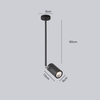 Projecteur LED Diano en aluminium brossé | Marco Lucetti Noir / 60cm