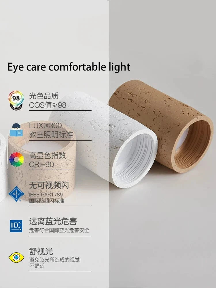 Projecteur LED Downlight Surface Mount Wabi-Sabi Round Earth Tone Japanese Retro Spotlight Soft Lighting Room | Marco Lucetti