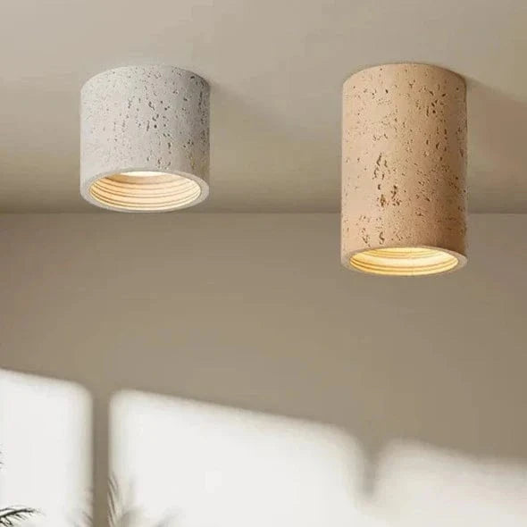 Projecteur LED Downlight Surface Mount Wabi-Sabi Round Earth Tone Japanese Retro Spotlight Soft Lighting Room | Marco Lucetti