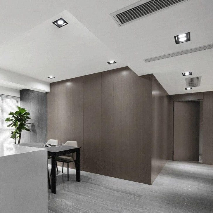 Projecteur LED moderne à focus réglable carré Tiago. | Marco Lucetti