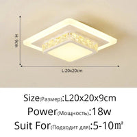 Projecteur Lumineux d'Entrée Moderne - Décoration Nordique Épurée | Marco Lucetti Carré Blanc Style B / Blanc chaud