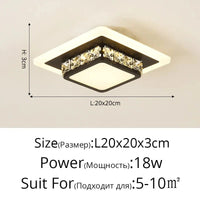 Projecteur Lumineux d'Entrée Moderne - Décoration Nordique Épurée | Marco Lucetti Carré Noir Style A / Blanc chaud