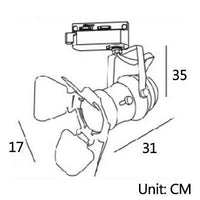 Projecteur Vintage Noir disponibles en différentes tailles | Marco Lucetti Large