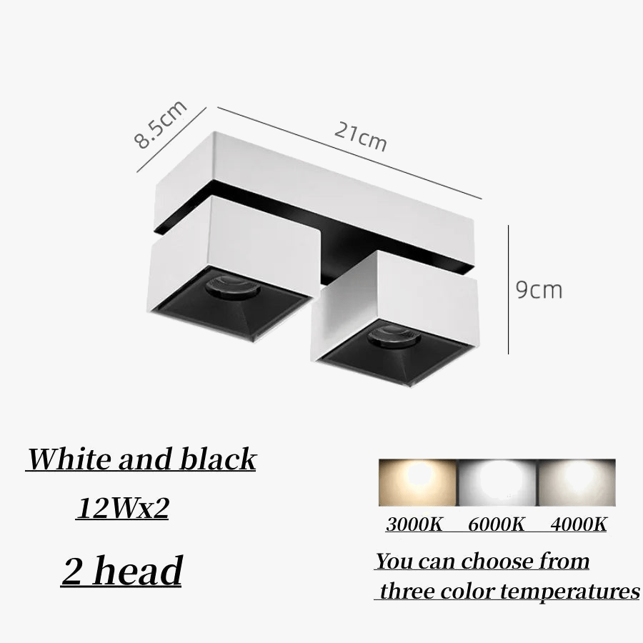 Projecteurs carrés pliables lumineux de dernière génération | Marco Lucetti