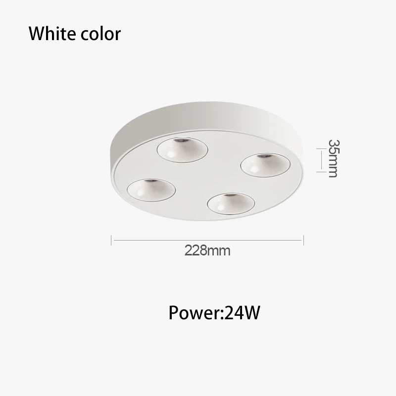 Projecteurs LED Plafonnier Monté en Surface Rond Ultra Mince Spot Mince - Extérieur Nordique | Marco Lucetti