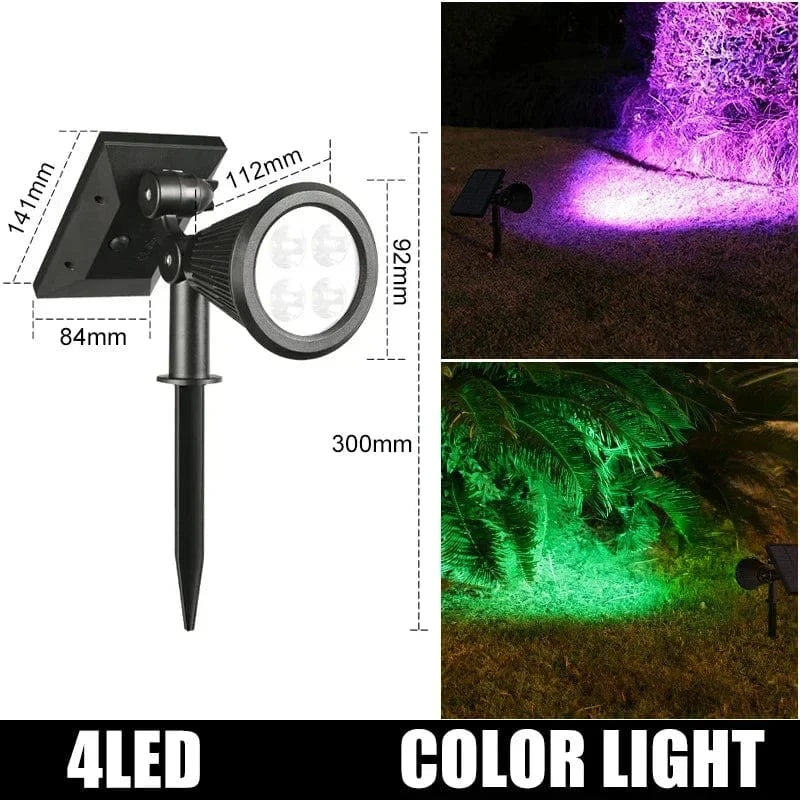 Projecteurs Solaires Extérieur Étanche pour Jardin, Piscine et Cour | Marco Lucetti 4LED-multicolore