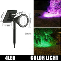 Projecteurs Solaires Extérieur Étanche pour Jardin, Piscine et Cour | Marco Lucetti 4LED-multicolore