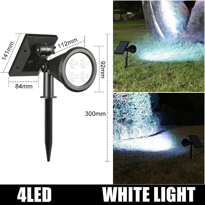 Projecteurs Solaires Extérieur Étanche pour Jardin, Piscine et Cour | Marco Lucetti Lumière blanche 4LED