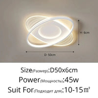 qiyimei - Lampe LED Plafonnier pour Décoration Intérieure Techo. | Marco Lucetti A blanc / Luminosité variable