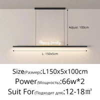 Qiyimei - Lampe Suspendue LED pour Éclairage Intérieur et Décoration | Marco Lucetti A 150cm / Luminosité variable