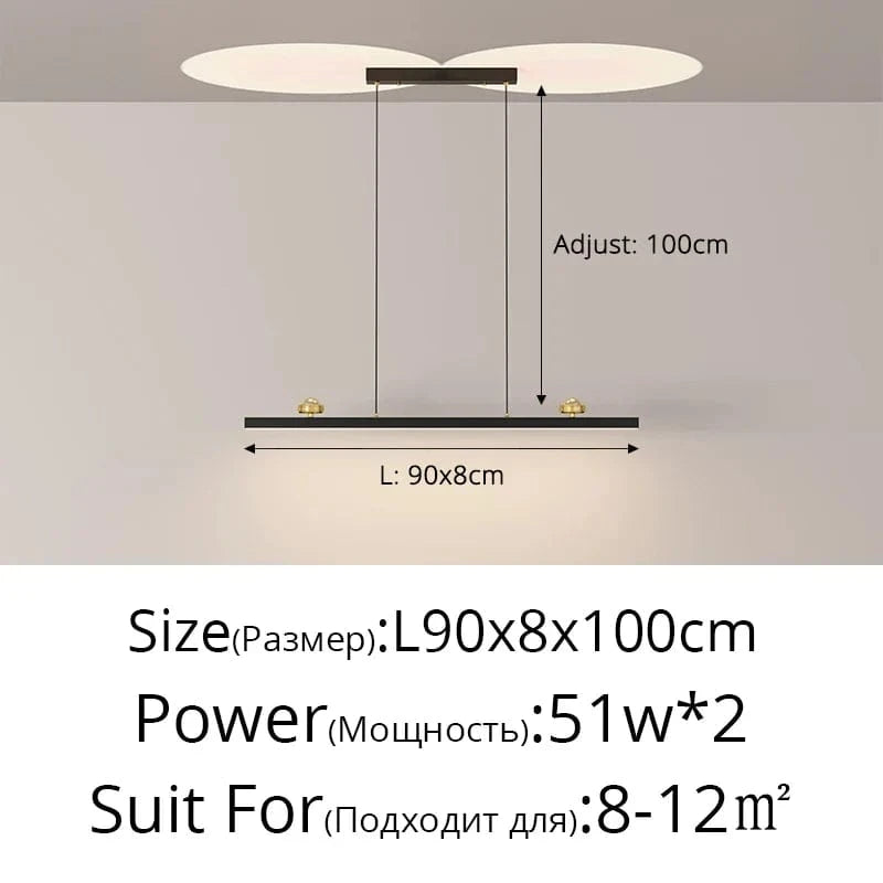 Qiyimei - Lampe Suspendue LED pour Éclairage Intérieur et Décoration | Marco Lucetti B 90 cm / Luminosité variable