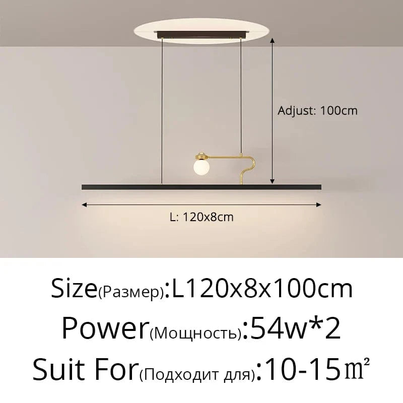 Qiyimei - Lampe Suspendue LED pour Éclairage Intérieur et Décoration | Marco Lucetti C 120 cm / Luminosité variable