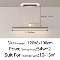 Qiyimei - Lampe Suspendue LED pour Éclairage Intérieur et Décoration | Marco Lucetti C 120 cm / Luminosité variable