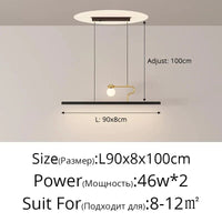 Qiyimei - Lampe Suspendue LED pour Éclairage Intérieur et Décoration | Marco Lucetti C 90 cm / Luminosité variable