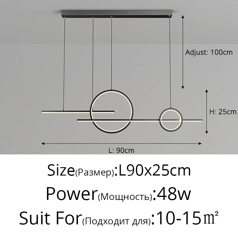 Qiyimei Lampe Suspension LED pour Bar et Décoration Intérieure - Éclairage de Style