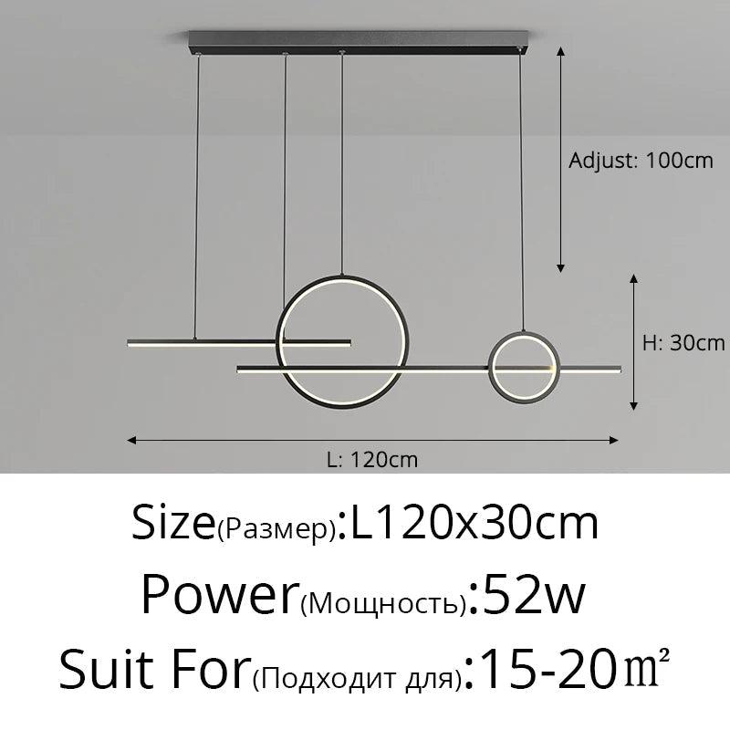 Qiyimei Lampe Suspension LED pour Bar et Décoration Intérieure - Éclairage de Style