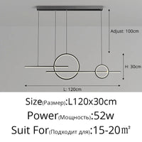 Qiyimei Lampe Suspension LED pour Bar et Décoration Intérieure - Éclairage de Style